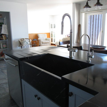 Shaker Kitchen with Soapstone counters and sink