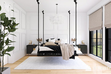 Bedroom - eclectic bedroom idea in Dallas