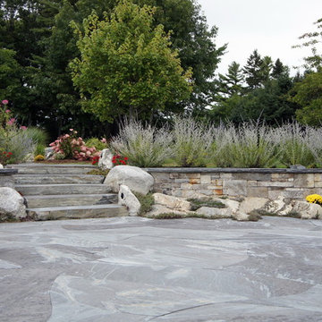 Stone patio and steps