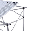 Costway Roll Up Portable Folding Camping Aluminum Picnic Table w/Bag (55'' )