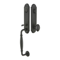 Emtek 461131 Monolithic with Normandy Grip Wrought Steel Tubular Entry Set - Products