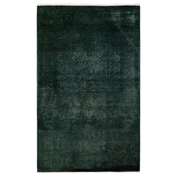 Fine Vibrance, One-of-a-Kind Hand-Knotted Area Rug Green, 3' 2" x 5' 3"