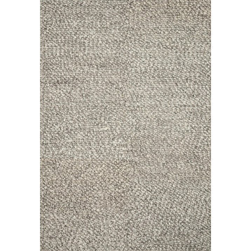 Handwoven Wool Textured Quarry QU-01 Area Rug by Loloi, Stone, 2'0"x3'0"