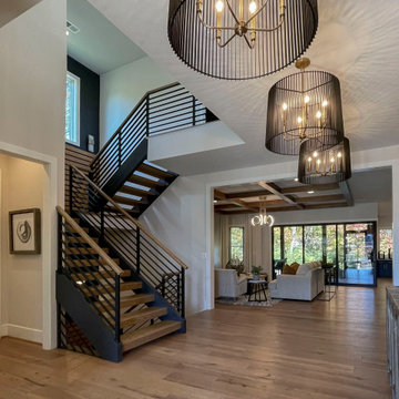 Project #113 | Freestanding Open-Riser Staircase with Twin Stringers