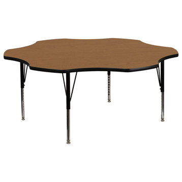 60" Flower Oak Thermal Laminate Activity Table