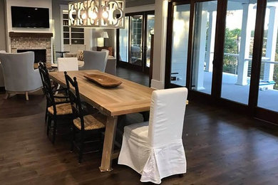 Dining room - coastal dining room idea in Charleston