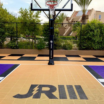 NFL's John Ross lll SNAPSPORTS Backyard Basketball Court Transformation