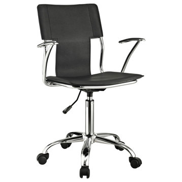 Studio Faux Leather Office Chair, Black