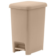 Superio 13 Gallon Swing Top Trash Can, White