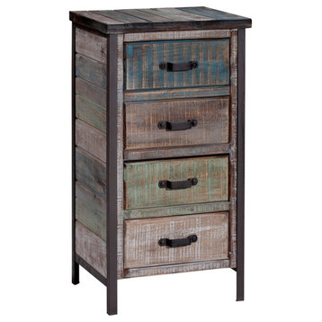 Gallerie Decor Soho Traditional Solid Wood Accent Cabinet in Blue