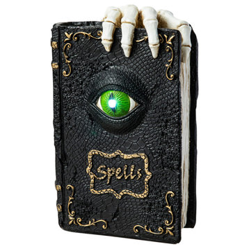 7.75"H Halloween Lighted Resin Book