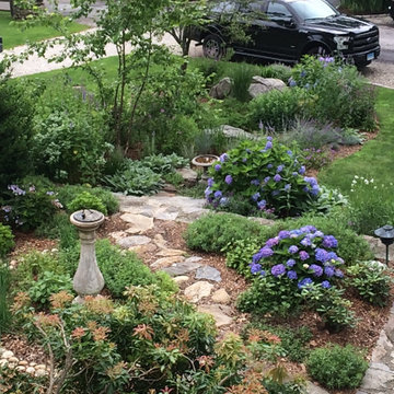 Blue Garden Near the Beach