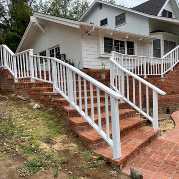 outdoor wood railing retrofit for insurance purposes