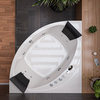 5' Rounded Modern Double Seat Corner Whirlpool Bath Tub With Fixtures