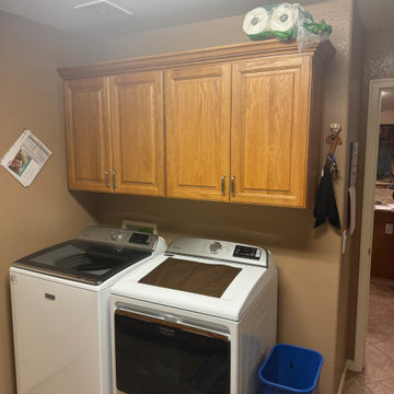 Cabinet Reface With Color-Matched Stain