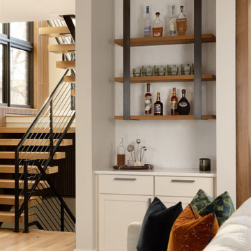 Modern Wet Bar Nook in Living Room