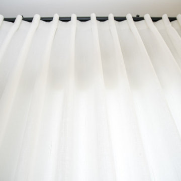 Roller Shades, Cornices and Drapery