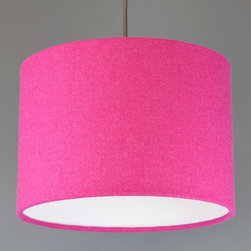 Harris Tweed Bright Hot Pink Lamp Shade - Lampshades