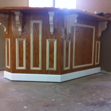 OAK with applied moldings--BEFORE