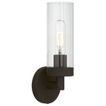 Livex Lighting - Ludlow 1 Light Bronze ADA Single Sconce - Add a dash of character and radiance to your home with this wall sconce. This single-light fixture from the Ludlow Collection features a bronze finish with a clear glass. The clean lines of the back plate complement the cylindrical glass shade creating a minimal, sleek, urban look that works well in most decors. This fixture adds upscale charm and contemporary aesthetics to your home.