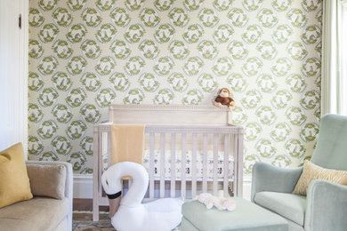 Inspiration for a small eclectic nursery remodel in San Francisco