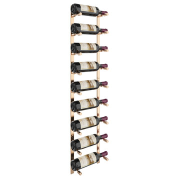 Vino Pins Flex 45 Wall Mounted Wine Rack, Golden Bronze, 9 Bottlles