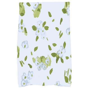 Forget Me Not Collage Floral Kitchen Towel, Blue, 18"x30"