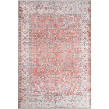 Momeni Chandler Cotton Polyester Traditional Red Rug 5'6" X 8'6"