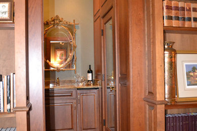 Example of a classic wine cellar design in New Orleans