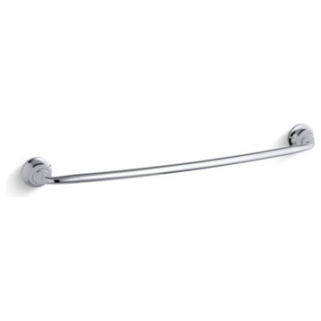 Kohler Forte Sculpted 24" Towel Bar, Polished Chrome