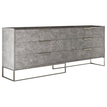 Nova Domus Marbella Italian Modern Gray Marble Dresser