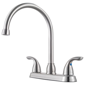 Pfirst Series 2-Handle Kitchen Faucet, Stainless Steel