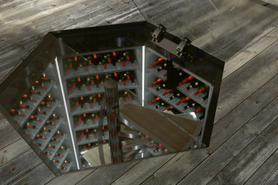 Design ideas for a contemporary wine cellar in Kent.