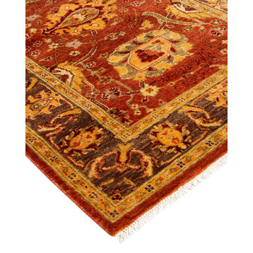 Ottoman, One-of-a-Kind Hand-Knotted Area Rug Red, 2' 8" x 4' 1"