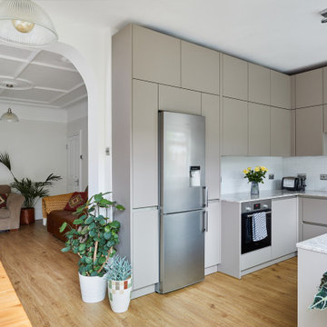 Taupe Handleless Kitchen
