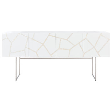 Safavieh Couture Ashley Mother of Pearl Buffet, White