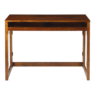 Simpli Home Avalon Office Desk Rich Tobacco Brown