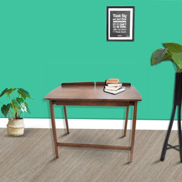 Handmade 100% Mango Wood Knock Down Rectangular Shaped Indoor Study Table, Light