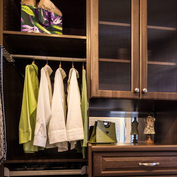 Italian Walnut Reach-In Closet Display - Danville Showroom