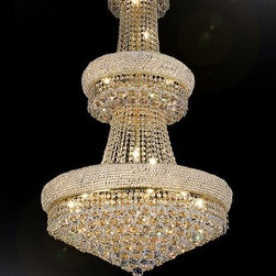 French Empire Crystal Chandelier Chandeliers H50" X W30" - Perfect for an Entryw - Chandeliers