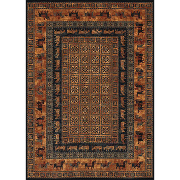 Couristan Old World Classic Pazyrk Burnished Rust Rug 5'3"x7'6"