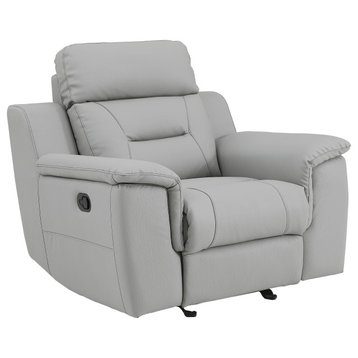Palermo Leather Gel Match Recliner Chair, Gray