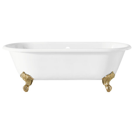 Cheviot Products Regal Cast Iron Bathtub With Continuous Rolled Rim