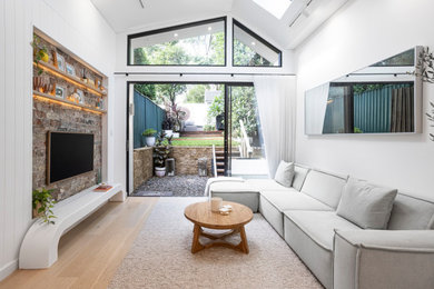 Design ideas for a scandinavian living room in Sydney.