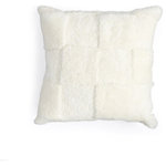 Four Hands - Patchwork Shearing Pillow-Cream-20x20 - Patchwork Shearing Pillow-Cream-20x20