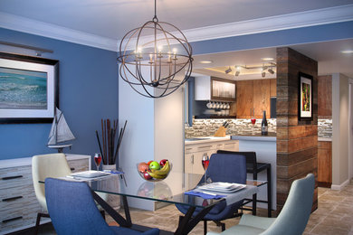 Example of a mid-sized minimalist kitchen design in Miami