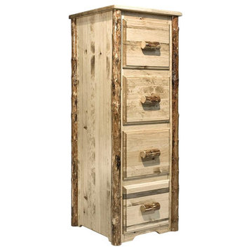 Montana Woodworks Glacier Country 4 Drawers Wood File Cabinet in Brown