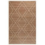 Anji Mountain - 9' x 12' Bougainvillea Natural and Ivory Lattice Braided Area Rug - Plan your home decor consciously with this natural jute area rug. This artisanal floor covering is handmade using sustainable materials and ethical labor practices, so you can feel good about your rug choice. Place yours beneath dining room furniture, in living rooms, or inside your entryways for an inviting, natural look that fuses coastal elegance with refined minimalism. Don't be fooled by its delicately braided appearance this jute rug is incredibly hardwearing, making it a wise choice for high-traffic areas of the home. It resists moisture, static, and heavy wear while a low-rise profile prevents tripping, slipping, or bunching.
