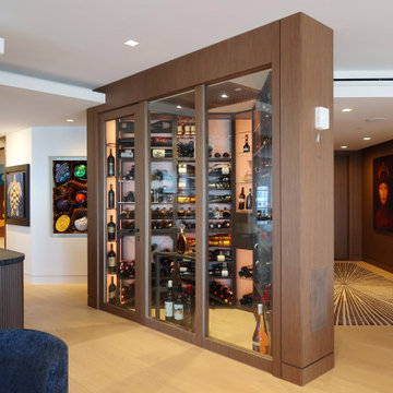 Wood, Acrylic and Metal Wine Racking - Coral Gables, FL