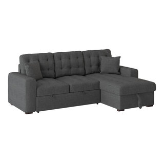 Boykin 2-Piece Sectional Sofa, Dark Gray - Transitional - Sectional ...